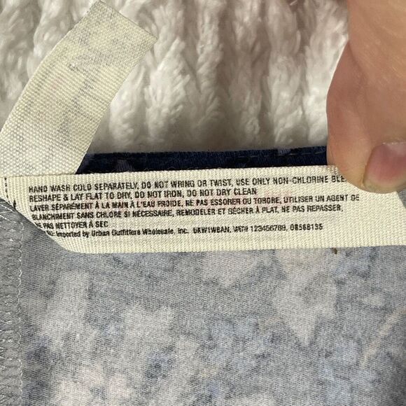 Free People Intimately Blue No Where To Be Floral Long Sleeve Bodysuit Size XS - Picture 7 of 7